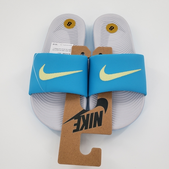 NIKE KAWA SLIDE WOMEN SIZE 8 GREY LIMELIGH…